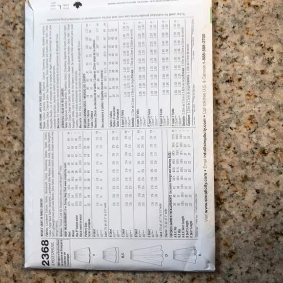 Simplicity skirt pattern - Picture 3 of 3